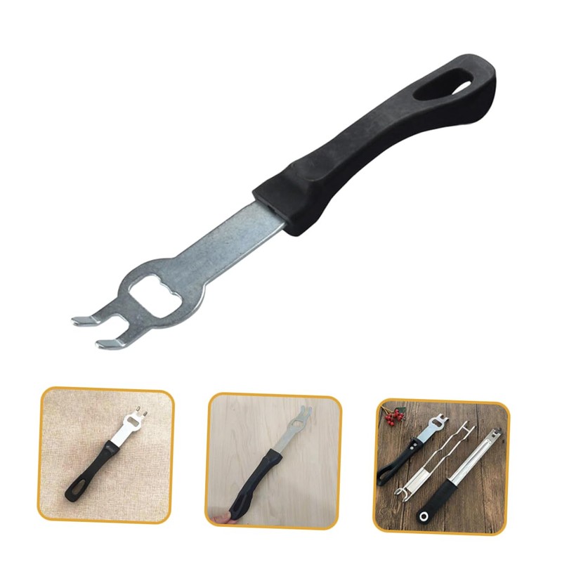 Sosoport Grill Plate Lifter Durable Stainless Steel Grate Clamp for