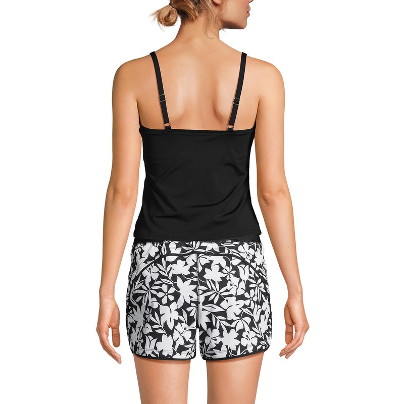 Lands' End Women's D-Cup Square Neck Tankini Swimsuit Top X-Large
