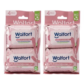 Walfort | Toallas Desmaquillantes con Agua Micelar, Limpieza Facial 3 en 1: Limpian, Desmaquillan e Hidratan (2, 4 Pack)