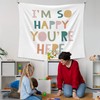 XLDLIOO I'm So Happy You're Here Classroom Wall Tapestry, Inspirational