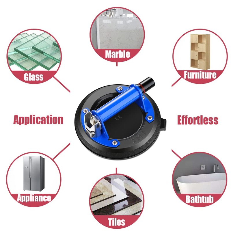IMT 8" Metal Glass Suction Cup for Rough Surface, Vacuum