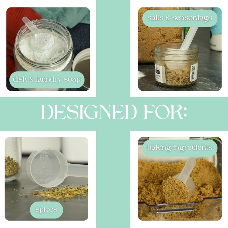 4 Pack – 2 Tablespoon Plastic Measuring Scoop – 1/8