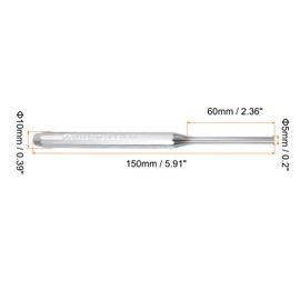 HARFINGTON 2pcs Roll Pin Punch 7/32"x6"(5x150mm) CR-V Steel Round Tip Non-marring Line-up Punches for Machinery Maintenance