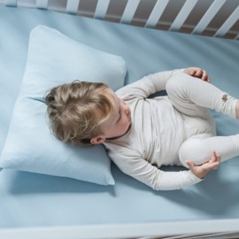 Pobibaby - 2 Pack Premium Toddler Solid Pillowcase - Ultra Soft Jersey Knit - Crib Pillow, Kids Pillow, Travel Pillow Case Cover (Baby Blue)