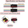 HUAZIZ 2/3/4 Pin Cable Connector Plug, 6 Sets Waterproof Plug