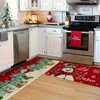 Roszwtit Christmas Snowman Kitchen Rugs and Mats Set of 2,
