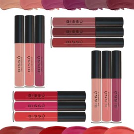 Labiales Liquidos Mate Bissu Labios Set 3 Tonos                                                                                                       