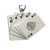 Komonee Poker Hand Metal Key Chain Texas Holdem Royal Flush