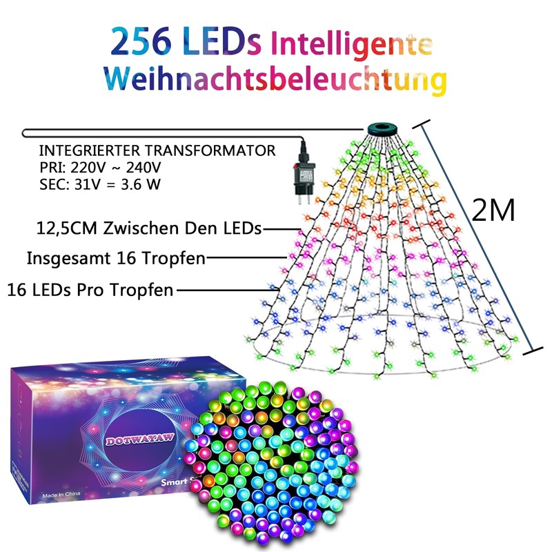 DOTWAYAW Smart Christmas Tree Fairy Lights (2 m 256 LEDs)