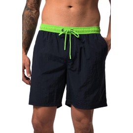 JP 1880 Men's Swimming Shorts, Contrast Waistband, Black, XL