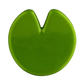 Letshelter Ceramic towel hook and decoration for radiators in the shape of a green lily leaf for bathroom radiators, handmade in Italy - mounted directly on the radiator