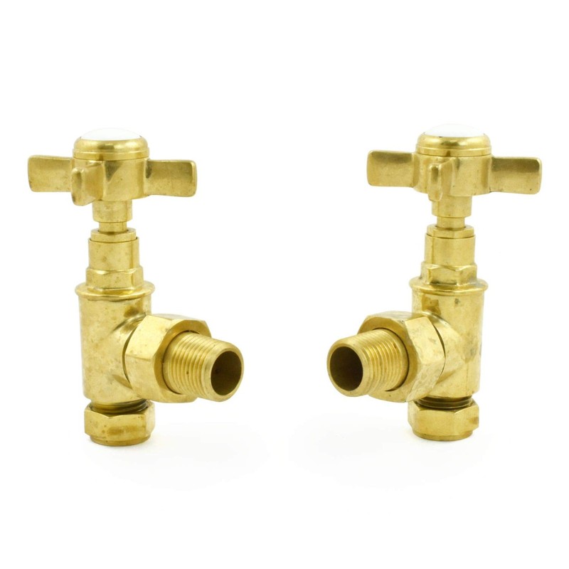 Hot Flow | Bayou Cross-Head Traditional Manual Radiator Valves (Pair)