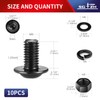 M8 x 14mm Flanged Button Head Socket Cap Screws Bolts,
