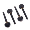 4Pcs Cello Tuning Pegs Smooth Fine Adjustment Ebony Wood Orchestral