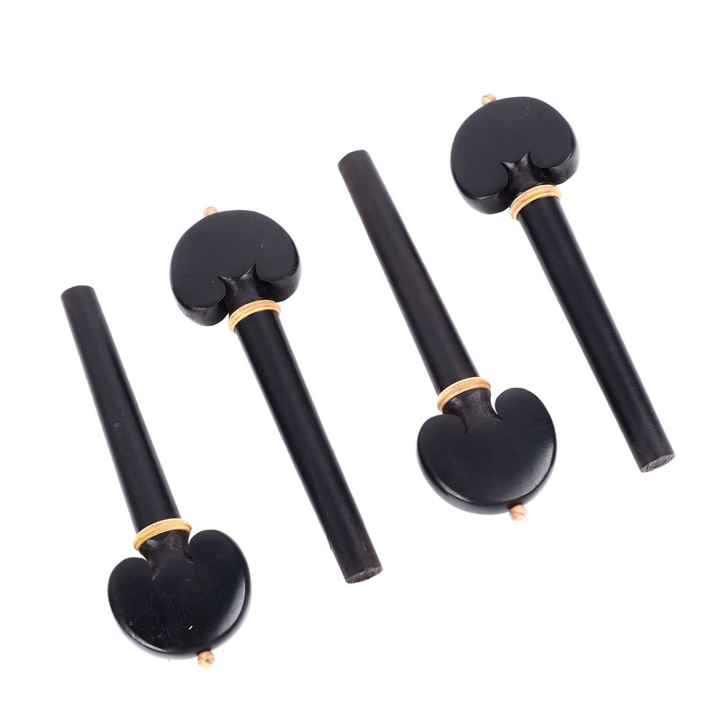 4Pcs Cello Tuning Pegs Smooth Fine Adjustment Ebony Wood Orchestral