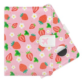 Passport Holder with Airtag Slot, RFID Blocking Leather Cover Wallet for Travel Essentials, Cute Passport Book with Magnetic Buckle, Travel Accessories for Women