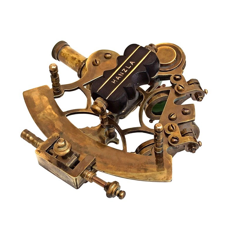 Hanzla Collection Astrolabe Antique Brass Ship Sextant Nautical Navigation Instrument