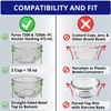 2, 4 & 7 Cup Turquoise Replacement Lids/Covers for Pyrex,
