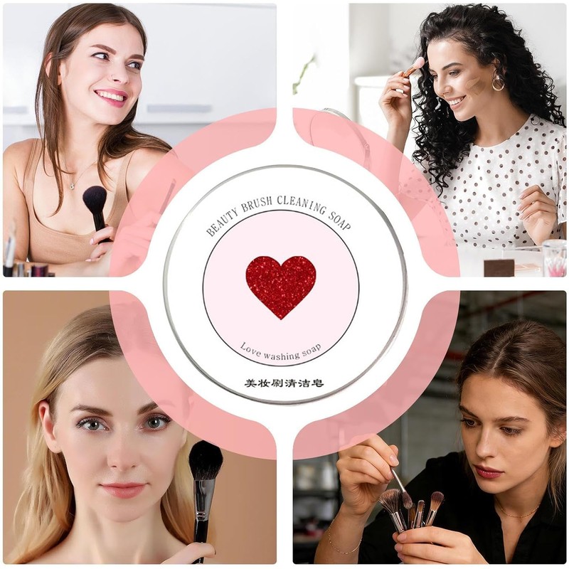 Jabón Para Brochas De Maquillaje Champú Sólido en Forma de