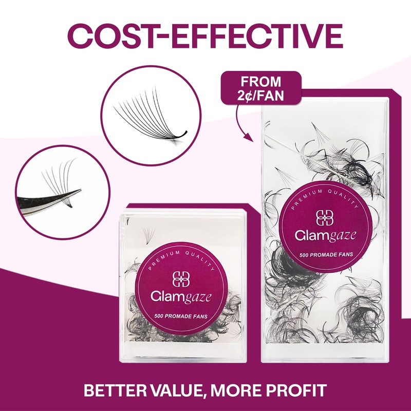 GLAMGAZE 500 Promade Fans - 3D to 16D, C CC