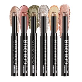Shadow Stick - 6X Eye Highlighter Stick,Longwear Matte Shimmer Crayon Makeup, Eyelid Primer for Daily Party Bold Look