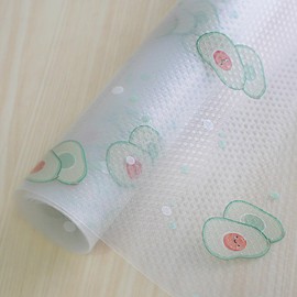 Shelf Liners, Waterproof Drawer Liner, Anti-Slip Kitchen Cupboard Cabinet Liner, Non-Adhesive BPA Free Refridge Fridge Sink Protector Mats Strong Durable for Home & Office (Avocado, 17.6" x 60")