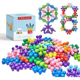 Chichalk Clip Connect 100 Pieces | Diameter 1.5" Interlocking Solid Plastic Building-NEW