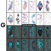 Dainatori glow-in-the-dark tattoo stickers, 1 set of 12, G, 1 pc / 다이나토리 야광 타투 스티커 12장 1세트, G, 1개