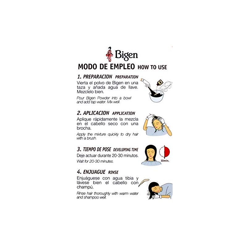 Tinte bigen polvo negro natural Tono 58 6 gr