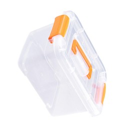SIXRUN Contenedor de Almacenamiento de Plástico con Hebillas de Cierre, Asa Portátil, Caja de Contenedor con Cierre de Almacenamiento Transparente Resistente, Contenedor de