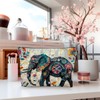 2 Pcs Bohemian Style Elephant Makeup Bag With Zipper, Ethnic