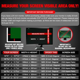 Izmapaic Computer Privacy Screen Filter for 27 Inch 16:9 Widescreen Monitor, Anti-Spy/Anti Glare Protector Office Accessories - WxH: 23 9/16" x 13 1/4" (598mm x 337mm) (Not for 27" 16:10)