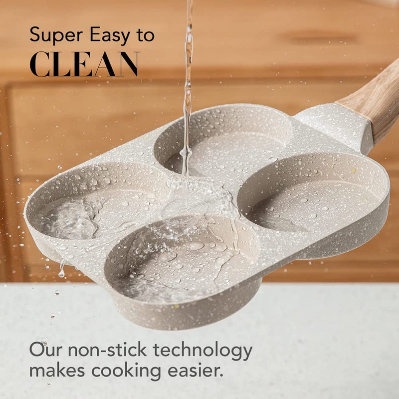 Egg Pan Non Stick, 4 Hole Egg Omelette Pan, Pancake