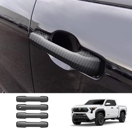 Treesiche 2024 2025 Tacoma/2025 4Runner Door Handle Covers for Tacoma Durable Anti-Scratch Exterior Decoration,Carbon Fiber