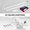 G128 Combo Pack: 5 Ft Aluminum Spinning Flagpole (White) &
