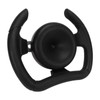 277mm Racing Steering Wheel with 135mm Adapter Black PU Universal