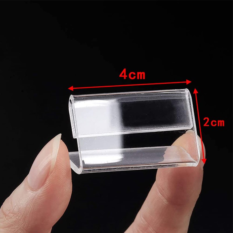 JIHUOO 15 Pcs 2 x 4cm Clear Acrylic Card Display