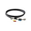 CPS HP5BKEZ 5' Black Premium Charging Hose with Ball Valve | 1/4" SAE, 45° Bend | Durable, Nylon Barrier, Meets SAE J2196 | HVAC/R Use