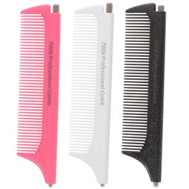 OHPHCALL 3pcs Professional Salon Hair Brush Steel Tail Comb Stretch Handle for Hair Styling Random Color
