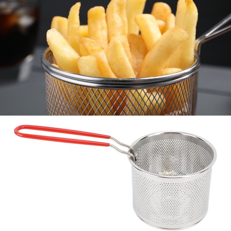 304 Stainless Steel French Fries Basket Multifunctional High Temperature Resistant