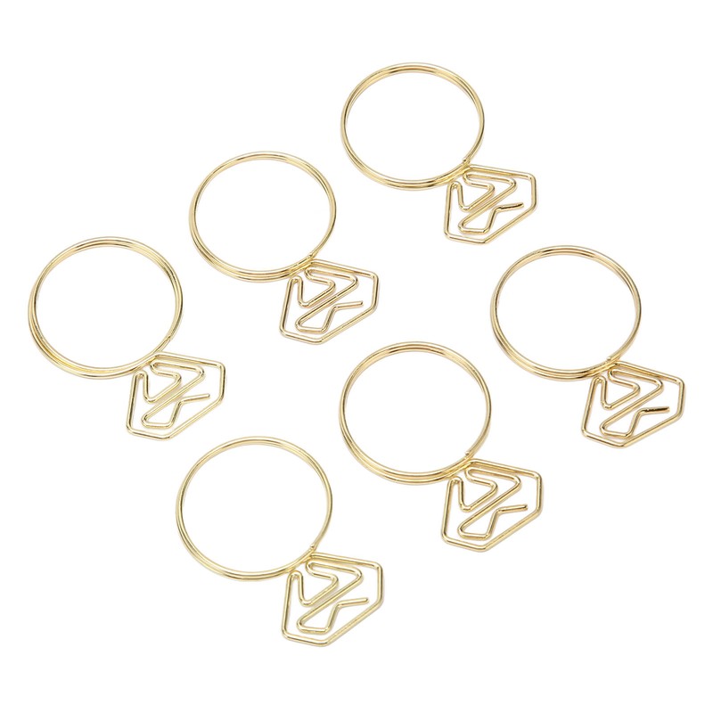 80pcs Ring Shape Paper Clips Rustproof Multifunction Multifunction with Clear
