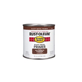Rust-Oleum 7769502 Protective Enamel Paint Stops Rust, 1 Quarts (Pack of 1), Flat Rusty Metal Primer