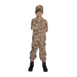 Army Costume for Kids Soldier Costume Military Costumes for Boys-LDesert-L