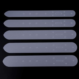 5Pcs Translucent Belt Buckle Holes Templates,Leather Carft Belt Punching Template DIY Set Leather Belt Holes Template Acrylic Module 25/30/35/38/40mm