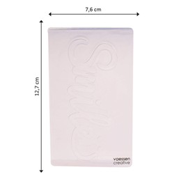 Vaessen Creative Mini Embossing Folder 7.6 x 12.7 cm, Smile, Pattern for Embossing, Punching and Designing DIY Scrapbook, Photo Album, Envelopes and Cards