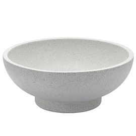GUSHBIN Concrete Decorative Bowls 10.6" Large Fruit Bowl Modern Key Bowl for Entryway Table Stylish Pedestal Bowls for Kitchen Counter Home Decor, Grey