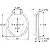 MAYFAIR 841EC 006 Cameron Toilet Seat will Never Loosen and