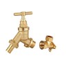 TC Garden Hose Union BIB TAP 1/2" Brass with Double