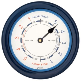 JUSTIME 8.5 Inch Atlantic Tide Clock Colorful Digital Graphics Designed, Quality Plastic Water Resistant Case, Home Wall Décor (TT019-Standard Blue)