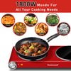 Hot Plate, Techwood 1800W Dual Electric Stoves, Countertop Stove Double
